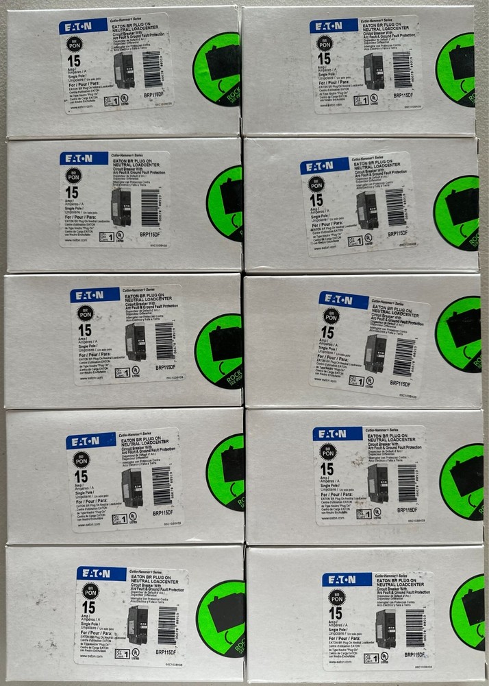 10 PCS Eaton BRP115DF 15A Dual Function Breaker