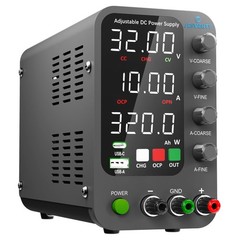 Jesverty DC Power Supply Variable, 0-32V 0-10A Switching Bench Power Supply w…