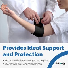 Self-Adhesive Bandage Wrap – Suitable for All 10 Count (Pack of 1), Black