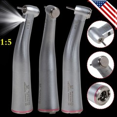 Dental 1:5 Increasing Handpiece Contra Angle LED Fit KAVO NSK Electric Motor CE