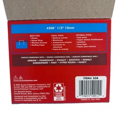 5 Arrow T50 1/2 in Heavy Duty Staples 6250 Count #508 12mm Galvanized 5 Boxes