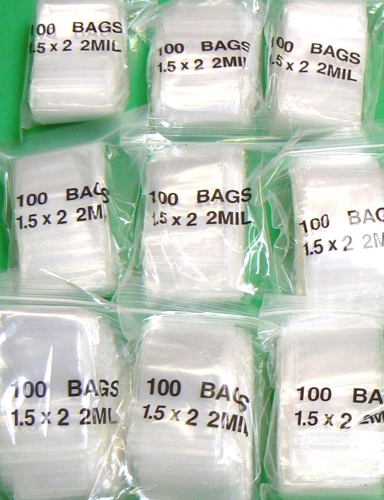 2000 Clear 2 Mil Bags 1.5×2 Poly Bag Mini 2Mil Reclosable Baggies 1-1/2″ x 2″