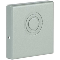 Wiegmann E0404 Wireway, End Cap, 4 In W, 4 In H, 1 In L, With Knockouts, Steel,