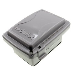 RED DOT CKNMG-NG WHILE-IN-USE WEATHERPROOF RECEPTACLE COVER, 1-GANG, GRAY