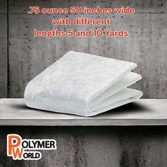 Polymer World Fiberglass 1.5X50X10 Yard Chopped Strand Mat for Boat, Automobiles