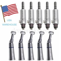 Dental Slow Speed Handpiece Push Button Contra Angle Air Motor E-type
