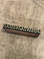 Printing Letterpress Print Block Fountainhead Title Lettering (2970)