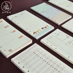 A5/A6 Cartoon Colourful Planner Diary Insert Refill Schedule Organiser Note Memo