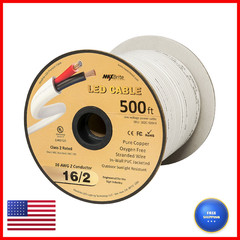 Maxbrite 500 Ft. 16Awg Voltage Led Cable 2 Conductor Jacketed In-Wall Speaker