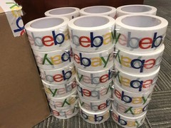 6 Rolls 2″ x 75 yds Official eBay Branded Packaging Packing Package Carton Tape