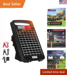 Ultra-Portable Solar Electric Fence Energizer – 24/7 Protection for Livestock