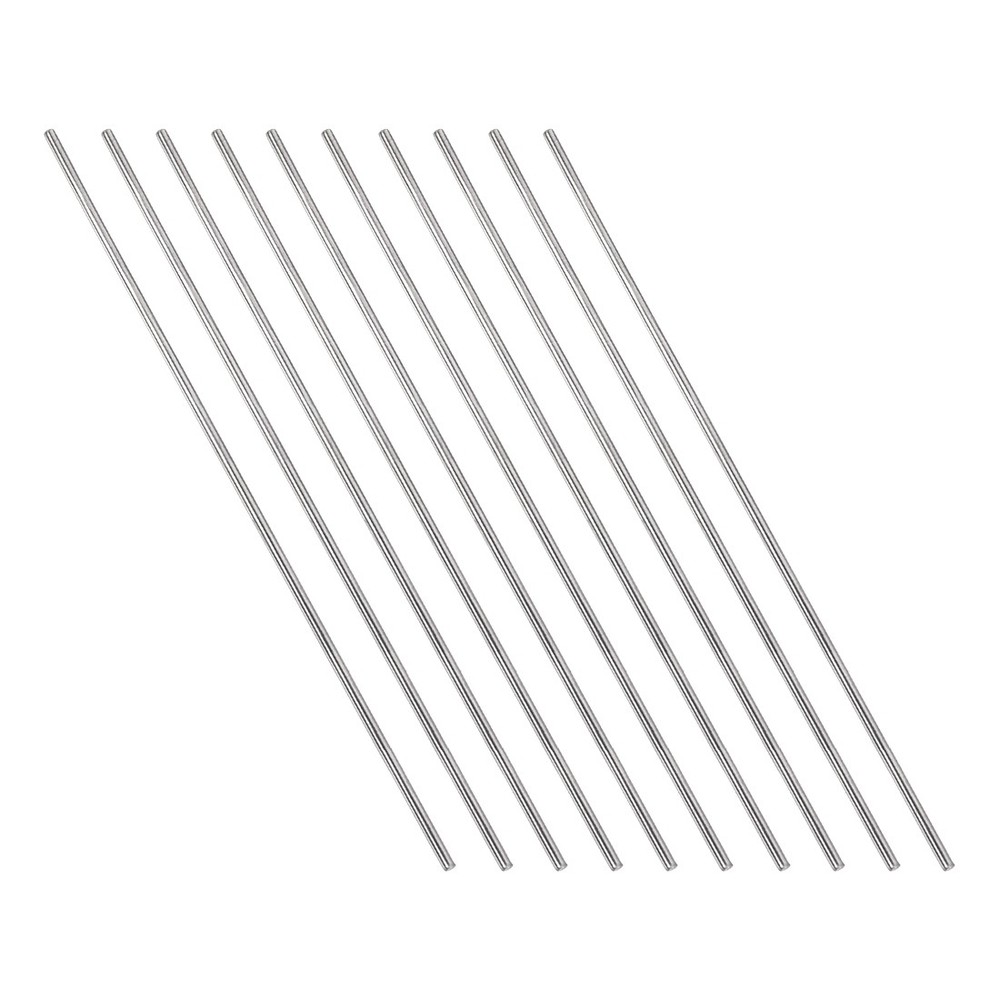 10pcs 2mm x 200mm 304 Stainless Steel Solid Round Rod for DIY Craft Model Car