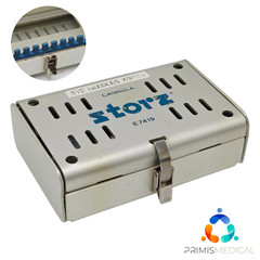 Karl Storz E7419 10 Slot Cannula Tray Sterilization Case 5″ x 3″ x 2″