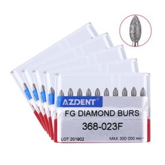 Dental FG Diamond Burs Football #368-023F Fine Red 10pcs/kit AZDENT
