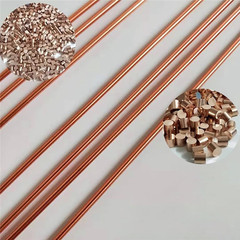 5PCS Pure Copper round Rod Length 15.7″ Dia 1/8″ for Grounding, Gardening