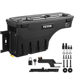 [New]Truck Bed Storage Box, Lockable with Password Padlock, 6.6 Gal/25 L ABS Whe