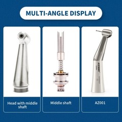 AZDENT Dental 1:1 Slow Low Speed Handpiece Contra Angle Push Button E-Type AZ001