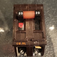 20A 2-Pole Plug-In Circuit Breaker 101-150V AC Type C Brown Thermal Trip