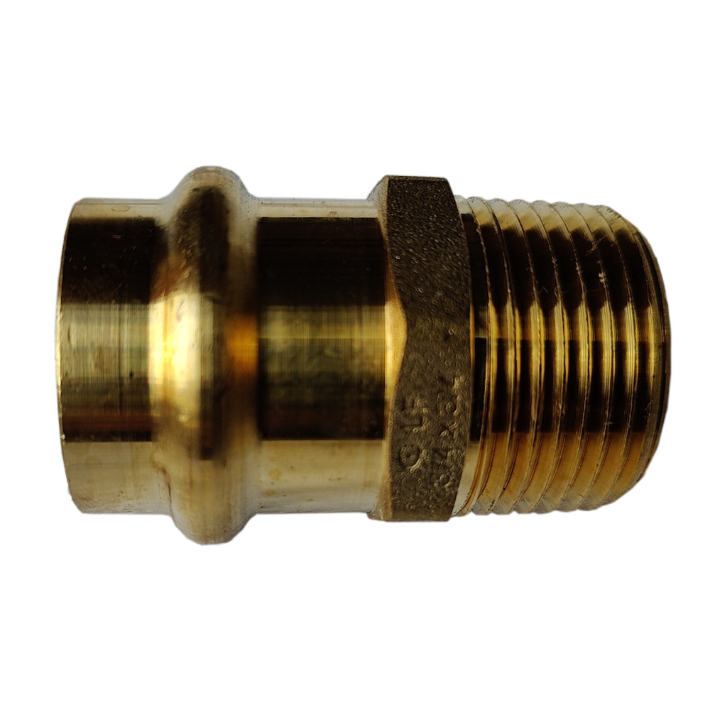 25 Pieces 3/4″ Propress Male Adapter, Lead Free Brass, 3/4″ Press Fit Male