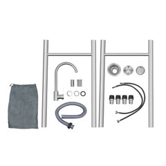 Kitchen Sink Stainless Steel Commercial 1 Compartment Utility Sink With Faucet