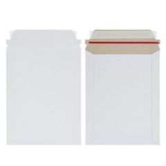 100- 1000 White Flat Photo Mailers Document Envelopes Cardboard Self Seal Mailer