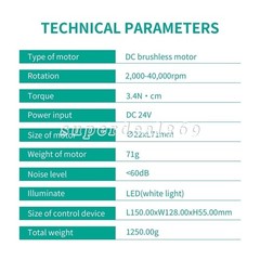 Dental Brushless Electric Micromotor/SANDENT 1:5 1:4.2 1:1 Fiber Optic Handpiece