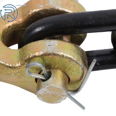 1/4 Inch × 14 Ft G80 Transport Binder Chain | Tow Chain with Clevis Grab Hooks