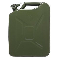 Practical Fuel Can 5 Gal 20 L Green Steel Gasoline Gas Fuel Tank Emergency