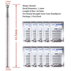 Dental Burs HP 8 Round Tungsten Carbide Burr 2.35mm for Straight Handpiece