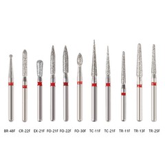 5Pc/pack Dental Fresas de diamante Bur Fit High Speed Handpiece Friction Grip DS