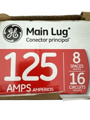 GE 125A Indoor Main Lug Circuit Breaker Panel 8 Spaces 16 Circuits TLM812FCUDP