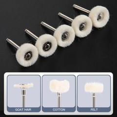 AZDENT Dental RA Goat Hair Polishing Brush Buffing Wheel 2.35mm For Rotary Tools
