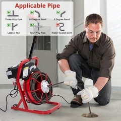 Drain Cleaner Machine ,75 Ft x 1/2 In Portable Electric Drain Auger Sewer Snake