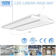 4-Pack 150W LED Linear High Bay Light 22500LM UL Listed Commercial Shop Lights