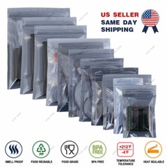 Assorted Sizes GlossyTranslucent Anti Static Mylar Sealable Zip Lock Pouch Bag M