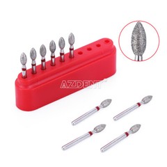 Dental FG Diamond Burs Football #368-023F Fine Red 10pcs/kit AZDENT