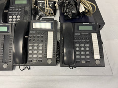 Panasonic KX-TA824 Hybrid Telephone System w/ KX-TVA50, VIKING PA-2A, 6 Phones