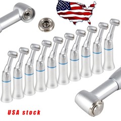 10* Dental Slow Speed Handpiece Contra Angle Push Button E-type Attach NSK STYLE
