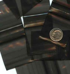 100 Black Apple Baggies, 1.5 x 1.5″ mini zip bags 1515 reclosable