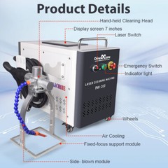 200W JPT Pulse Laser Cleaning Machine Wood Varnish Cleaning Double Pendulum US