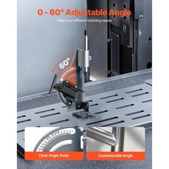 Tubing Notcher for Metal PVC Wood, 0.5-2in Pipes