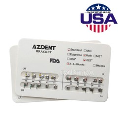 1-100X Dental Orthodontic Brackets Mini/Standard Roth MBT 022/018 Hooks 3/345