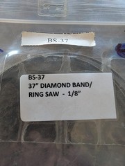 37″ Diamond Band Ring Saw Blade 1/8″ BS-37 Replacement Band New