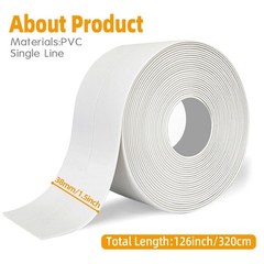 Caulk Tape – Waterproof Self-Adhesive Caulking Tape 1.5″ x 10.5Ft for Toilet …