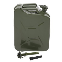 Practical Fuel Can 5 Gal 20 L Green Steel Gasoline Gas Fuel Tank Emergency