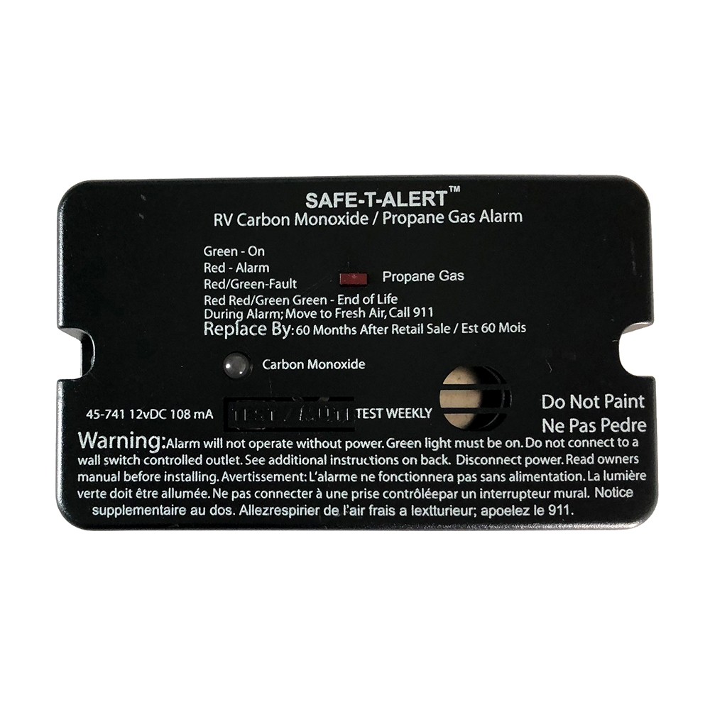 Safe-T-Alert 45-Series Combo Carbon Monoxide Propane Alarm Surface Mount – Black