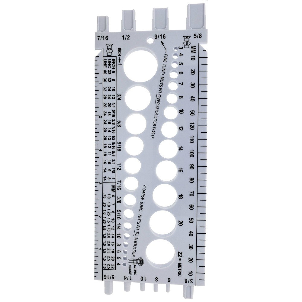 Nut And Bolt Gauge | Metric & Standard Sizer Tool (BCP673)