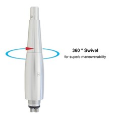 Dental Hygiene Prophy Air Motor Handpiece 3 Nose Cones 4 Holes 360 Degree Swivel