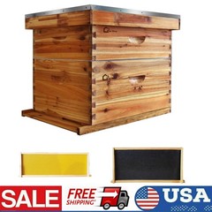 Beehive 20 Frame Complete Box Kit (10 Deep-10 Medium) Langstroth Beekeeping