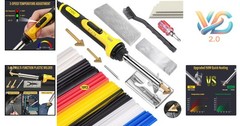 Professional 150W Plastic Welding Kit with 70 Rods 3 Tips for Car Bumper Kaya…